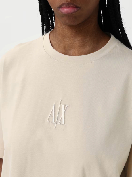 Женская футболка Armani Exchange с логотипом 1159850114 (Бежевый XXL)