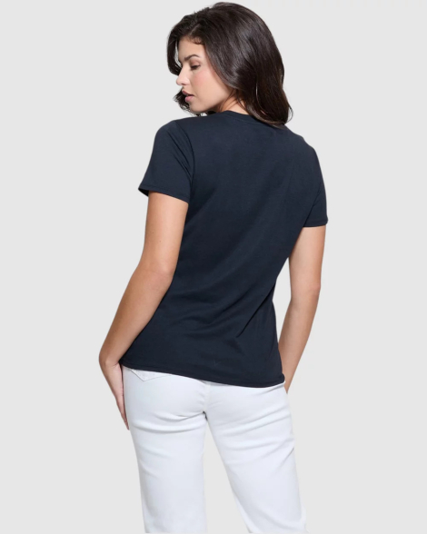 Женская футболка GUESS с принтом и стразами 1159850155 (Синий M)