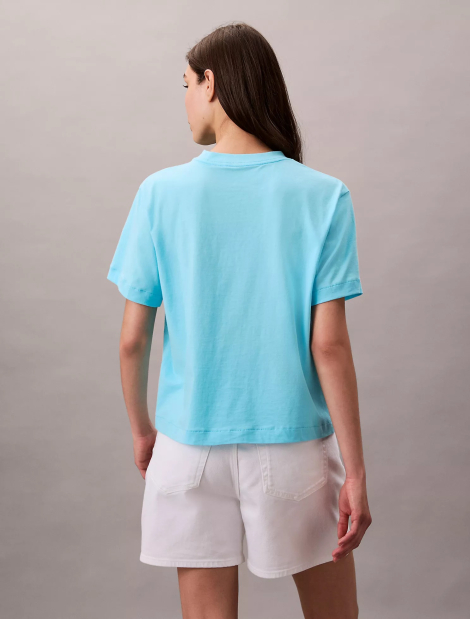 Жіноча футболка Calvin Klein з принтом 1159850189 (Блакитний XS)