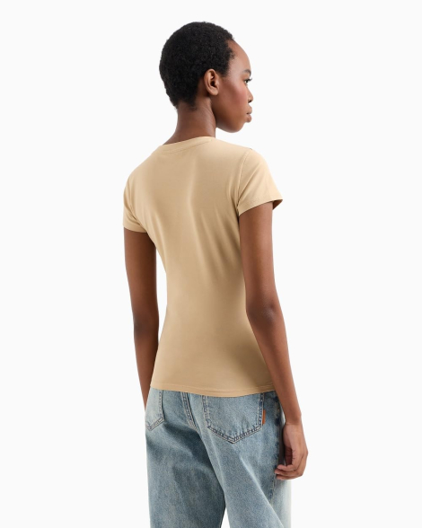 Жіноча футболка Armani Exchange зі стразами 1159850203 (Бежевий XXL)