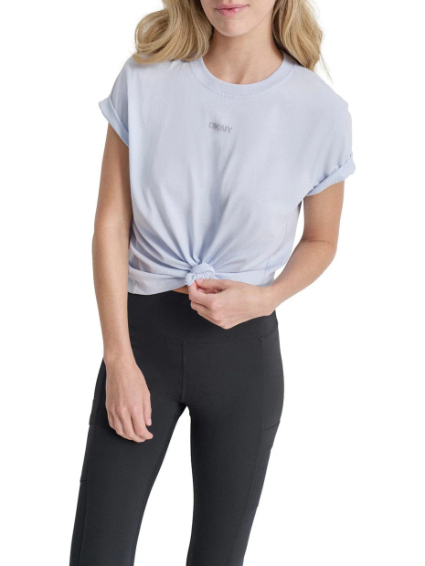 Женская футболка DKNY с логотипом из бусин 1159850330 (Голубой S)