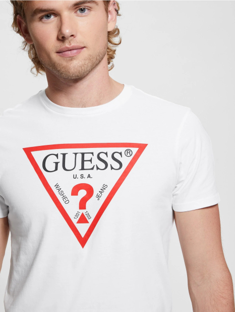 Чоловічі футболки Guess з логотипом 1159850566 (Білий L)