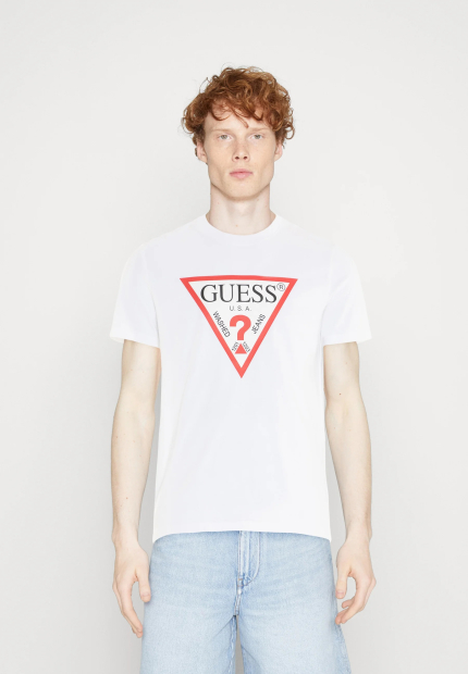 Чоловічі футболки Guess з логотипом 1159850566 (Білий L)