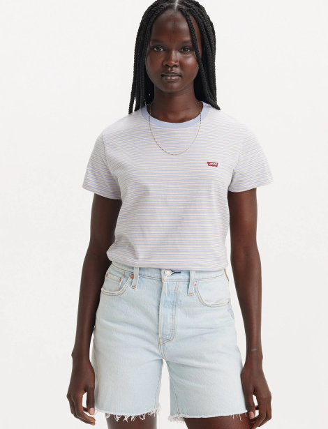 Жіноча бавовняна футболка Levi's 1159850612 (Блакитний XL)