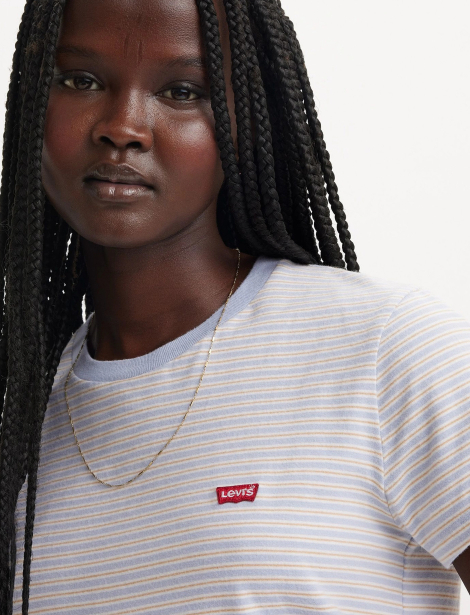 Жіноча бавовняна футболка Levi's 1159850612 (Блакитний XL)