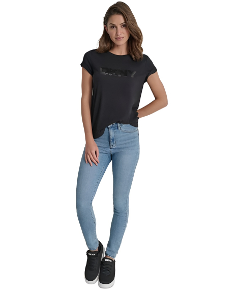 Футболка DKNY з паєтками 1159850670 (Чорний S)