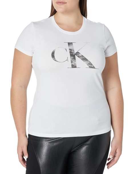 Женская футболка Calvin Klein с логотипом 1159850775 (Белый S)