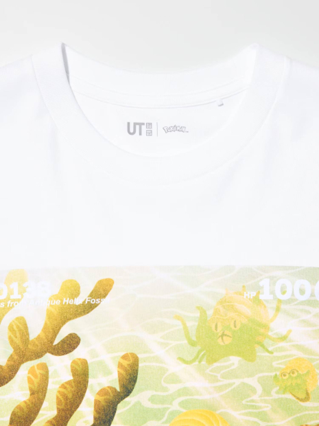 Футболка с рисунком Pokemon Omanyte UNIQLO 1159850808 (Белый M)