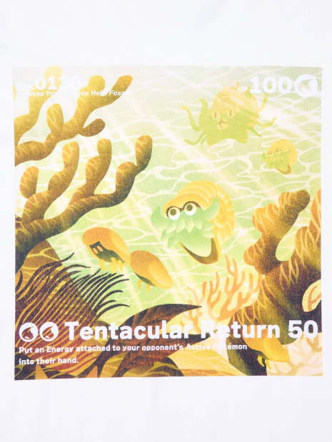 Футболка с рисунком Pokemon Omanyte UNIQLO 1159850808 (Белый M)