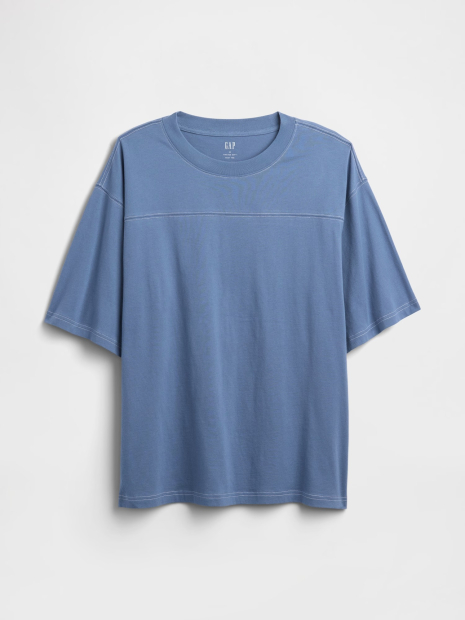 Футболка чоловіча GAP з контрастними рядками 1159850829 (Синій M)