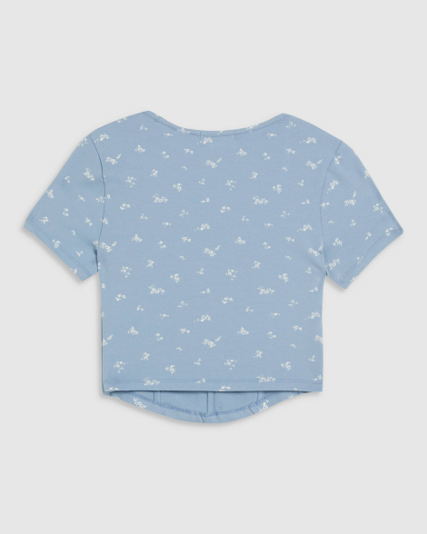 Женская укороченная футболка Levi's с принтом 1159850852 (Голубой M)