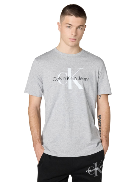 Чоловічі футболки з логотипом Calvin Klein 1159850983 (Сірий L)