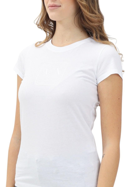 Женская футболка Armani Exchange с логотипом 1159851114 (Белый XXL)