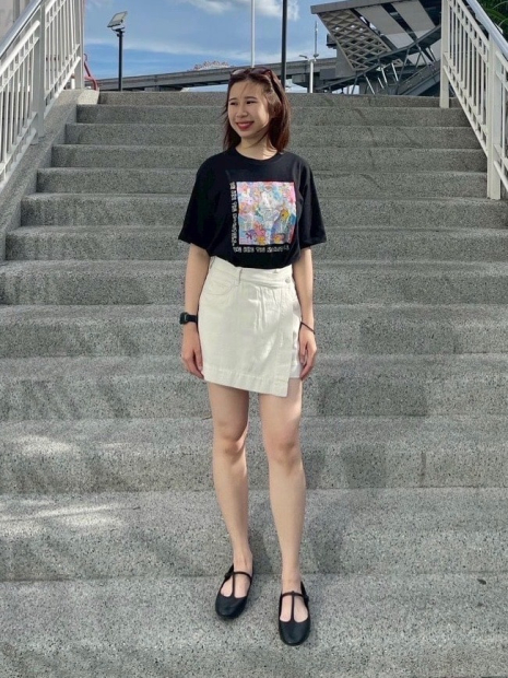 Футболка с принтом Labubu POP MART UT UNIQLO 1159851116 (Черный L)