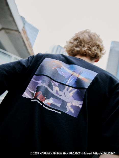 Футболка UNIQLO с принтом Chainsaw Man 1159851118 (Черный S)