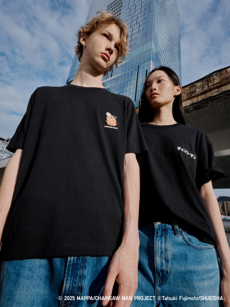 Футболка UNIQLO с принтом Chainsaw Man 1159851118 (Черный S)