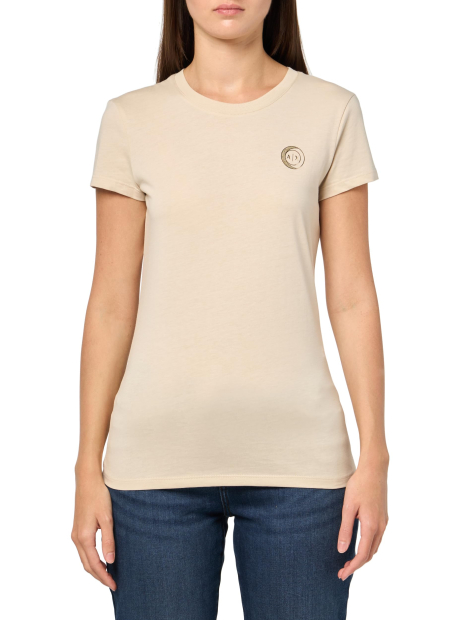 Женская футболка Armani Exchange с логотипом 1159851122 (Бежевый M)