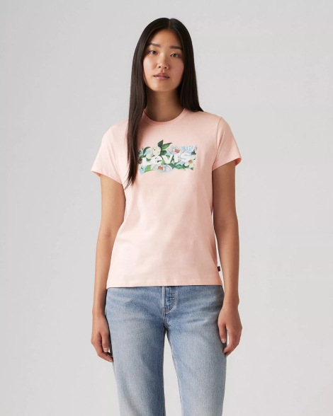 Женская футболка Levi's с принтом 1159851278 (Розовый S)