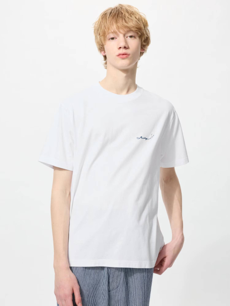 Футболка UNIQLO с принтом Mickey Mouse сзади 1159851369 (Белый XS)