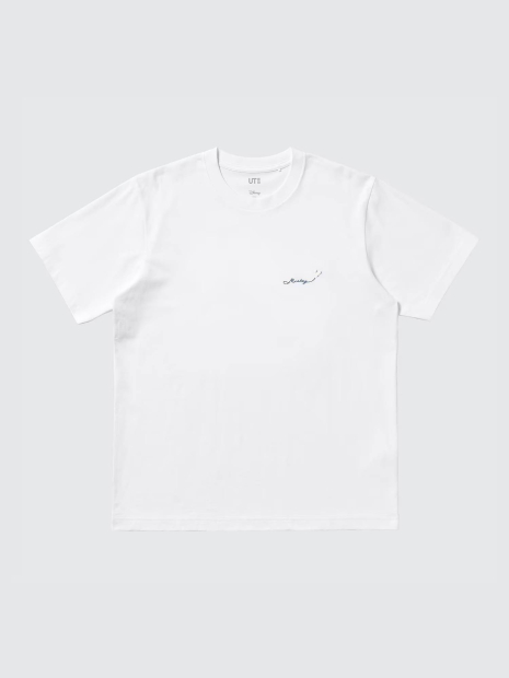 Футболка UNIQLO с принтом Mickey Mouse сзади 1159851369 (Белый XS)