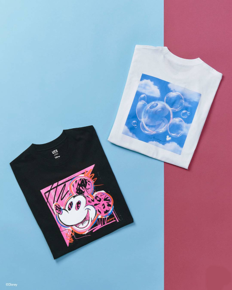 Футболка UNIQLO с принтом Mickey Mouse сзади 1159851369 (Белый XS)