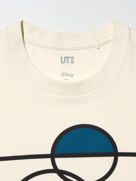 Футболка Disney's Mickey Faces UNIQLO с принтом 1159851373 (Молочный XXL)