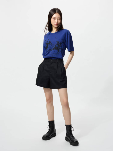 Футболка One Piece UNIQLO с принтом Lucci and Zorro 1159851377 (Синий S)