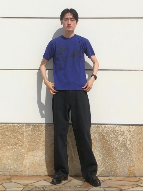 Футболка One Piece UNIQLO с принтом Lucci and Zorro 1159851377 (Синий S)