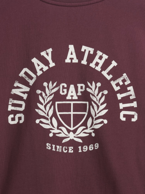 Жіноча футболка GAP з принтом 1159851409 (Бордовий M)