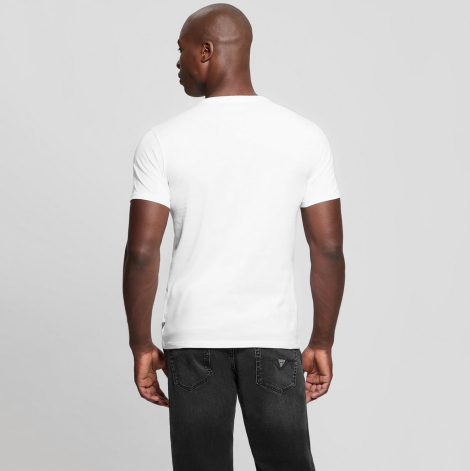 Чоловічі футболки Guess з оксамитовим логотипом 1159851411 (Білий L)
