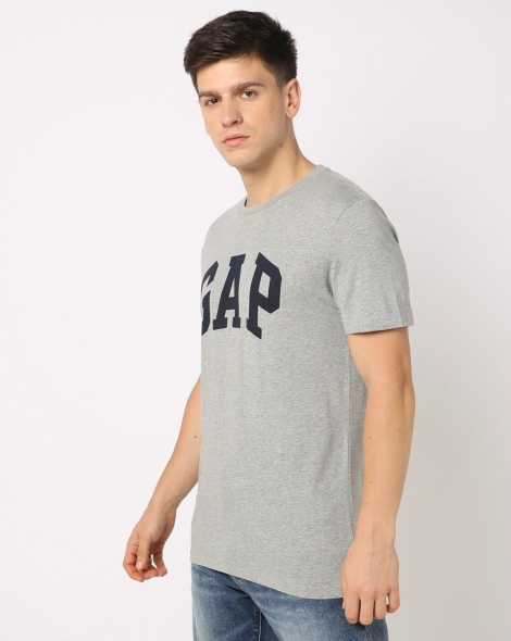 Футболка чоловіча GAP з логотипом 1159851414 (Сірий L)