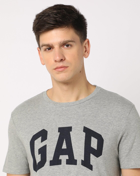 Футболка чоловіча GAP з логотипом 1159851414 (Сірий L)