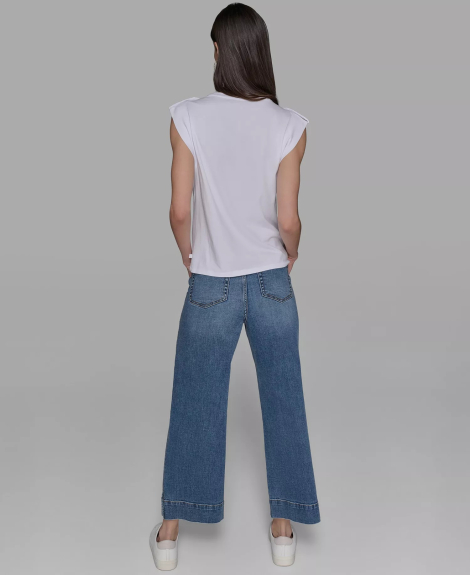 Жіноча футболка Karl Lagerfeld Paris з намистинами 1159851429 (Білий 0X)