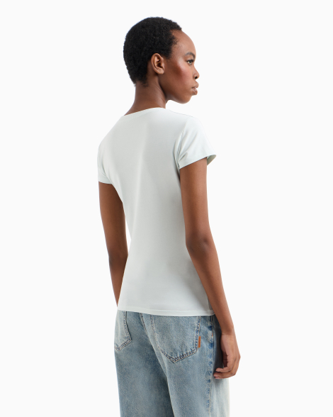 Женская футболка Armani Exchange со стразами 1159851555 (Зеленый L)