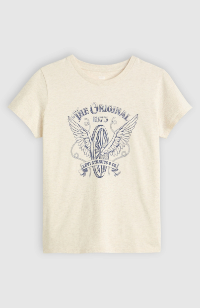 Женская футболка Levi's с рисунком 1159851666 (Бежевый S)