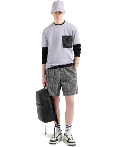 Футболка Armani Exchange с карманом 1159851837 (Сиреневый XL)