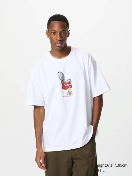 Футболка с принтом NY POP ART UT UNIQLO 1159851960 (Белый XXL)