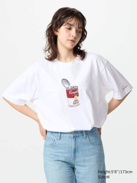 Футболка с принтом NY POP ART UT UNIQLO 1159851960 (Белый XXL)