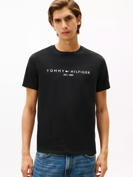 Мужская футболка Tommy Hilfiger с вышитым логотипом 1159852287 (Черный XL)