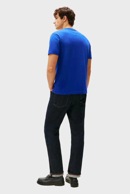 Мужская футболка Tommy Hilfiger с логотипом 1159852393 (Синий L)