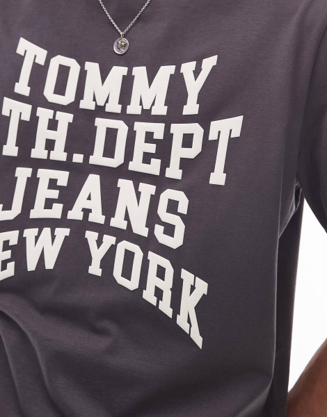 Чоловічі футболки з логотипом Tommy Hilfiger 1159852413 (Сірий M)