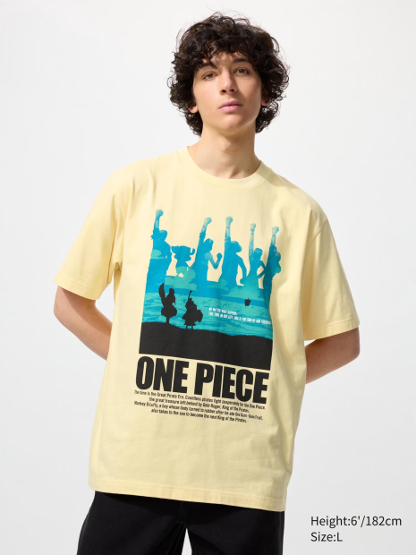 Футболка UT Archive One Piece UNIQLO с принтом 1159852416 (Желтый M)
