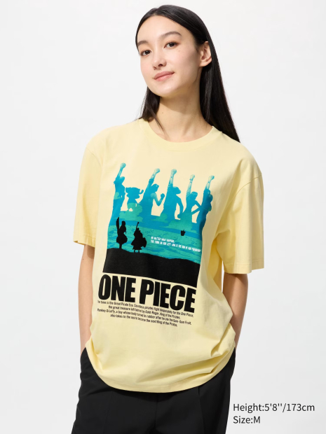 Футболка UT Archive One Piece UNIQLO с принтом 1159852416 (Желтый M)