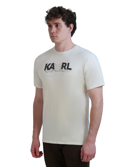 Жіноча футболка Karl Lagerfeld Paris з логотипом 1159852439 (Молочний XL)