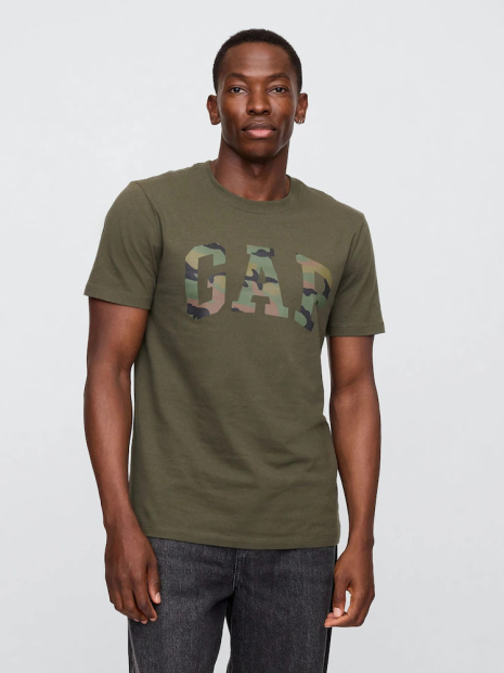 Футболка мужская GAP с логотипом 1159852550 (Зеленый XXL)