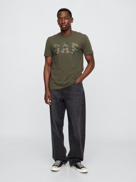 Футболка мужская GAP с логотипом 1159852550 (Зеленый XXL)