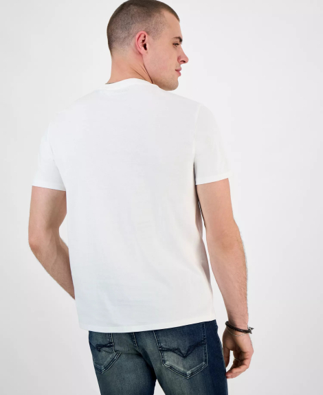 Мужская футболка Guess с принтом и вышивкой 1159852554 (Белый XXL)