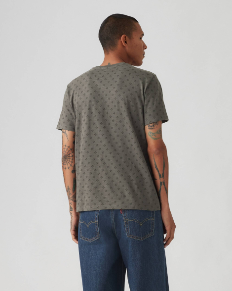 Футболка чоловіча Levi's з принтом 1159852898 (Сірий S)