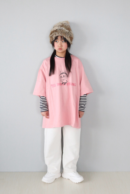 Футболка з принтом Labubu POP MART UT UNIQLO 1159853023 (рожевий S)