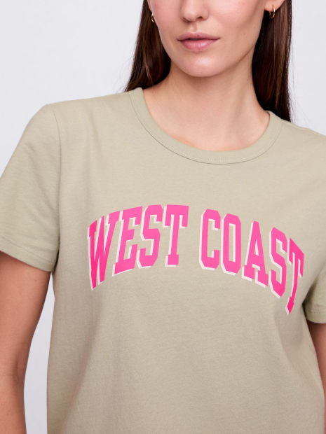 Женская футболка GAP с принтом 1159853127 (Бежевый S)